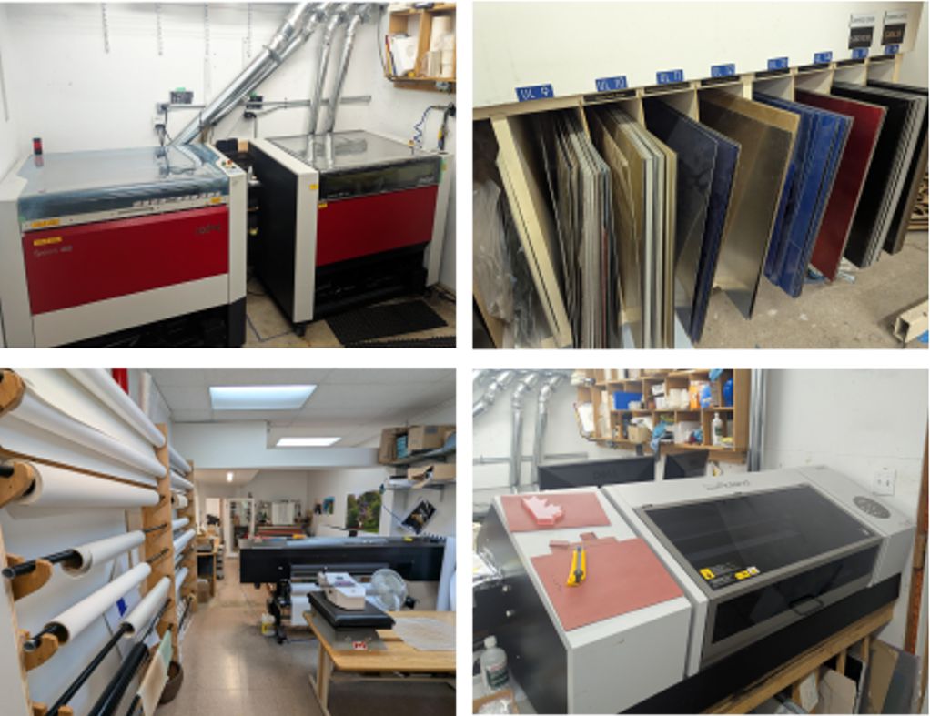Aran Awards workshop equipment and production area