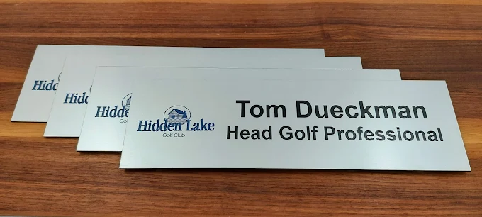 Brushed Silver Door Signs UV Printed Logo Names From by Aran Awards in Hamilton, Ontario