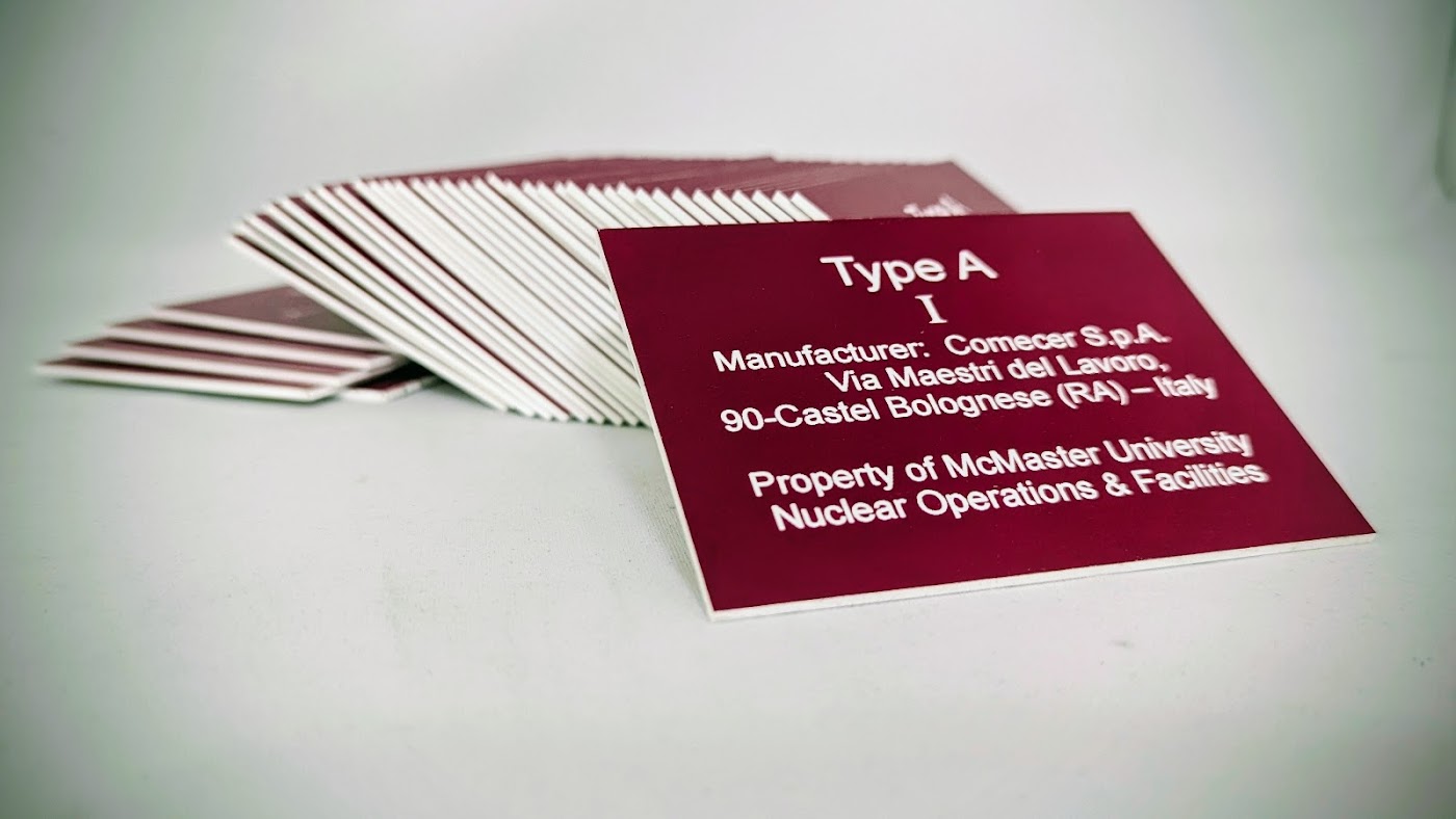 Custom office sign cards from Aran Awards in Hamilton