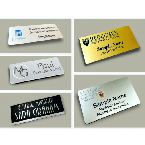 Namebadges UV Printed Sublimated Laser Engraved From by Aran Awards in Hamilton, Ontario