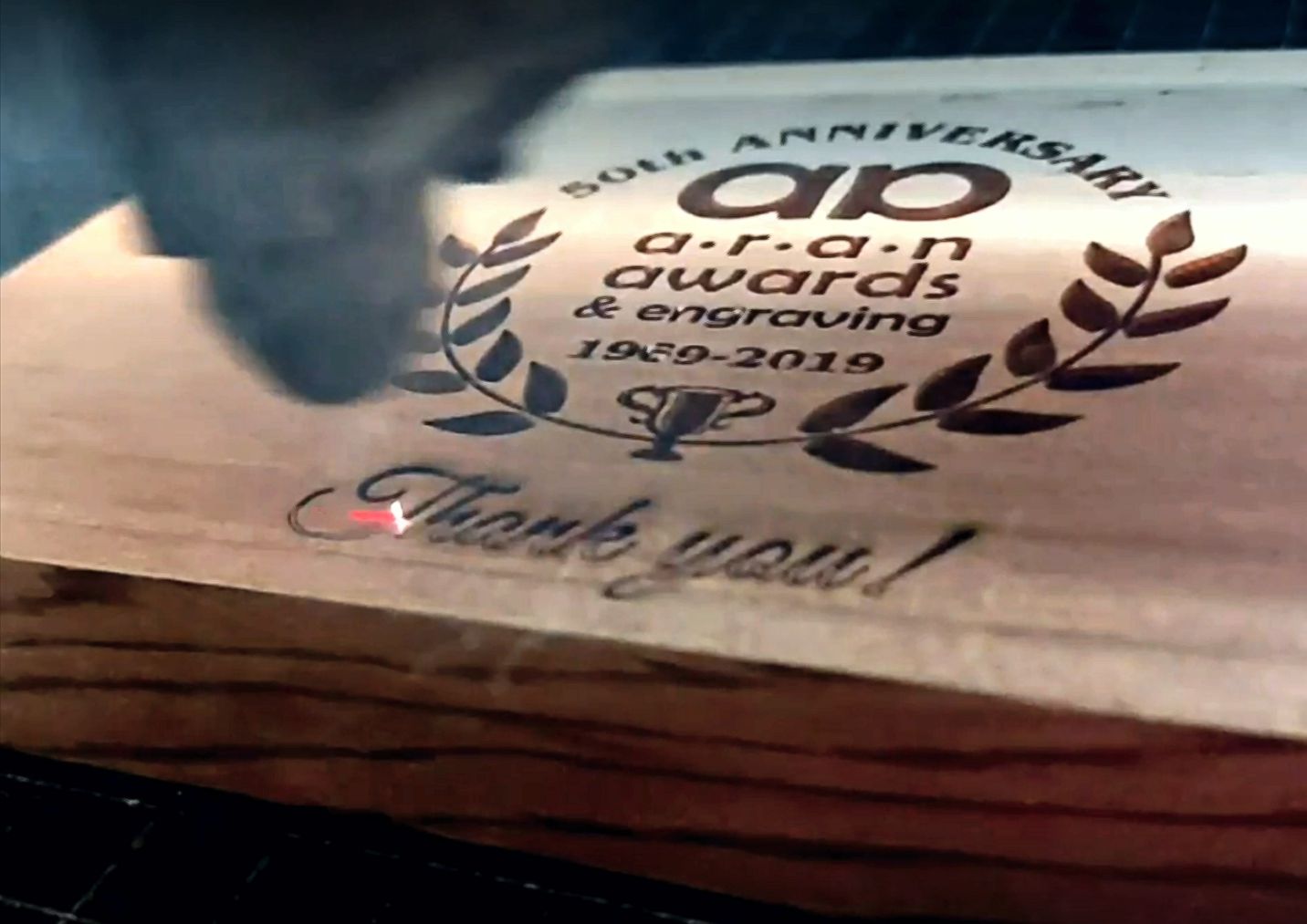 Personalized laser engraved clocks, pens, and corporate gifts by Aran Awards Hamilton