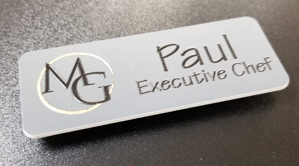 Silver Magnetic Name Badge Executive Chef by Aran Awards in Hamilton, Ontario