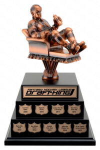 Sports trophy award with bronze finish from Aran Awards
