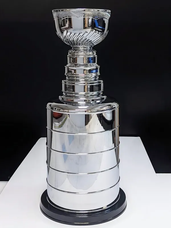 Custom cup trophy on display